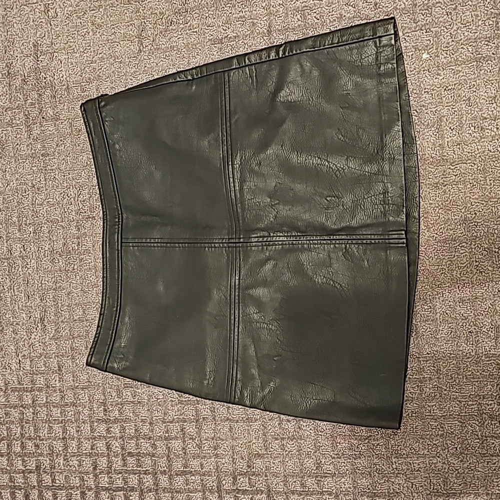 Faux leather skirt